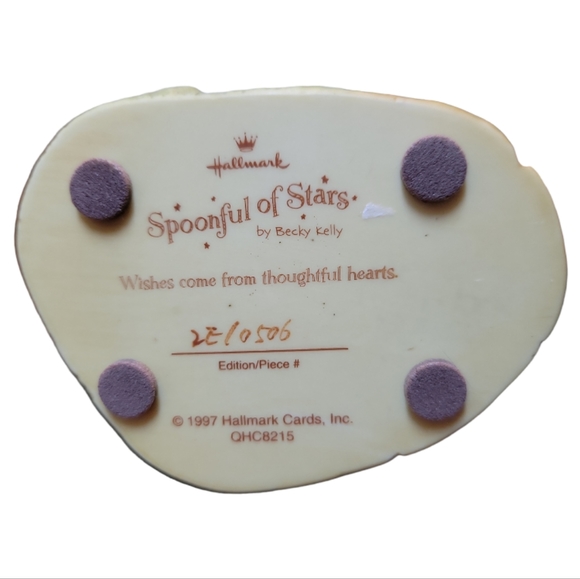 Vtg 97 Spoonful Of Stars Becky Kelly Hallmark Figurine Girl Well Bunny Bird - Picture 5 of 6